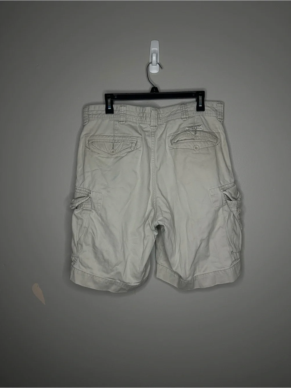 Polo Ralph Lauren Classic Cargo Shorts Men’s Size 35 Light Khaki Beige Utility